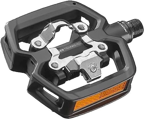 Mountain Bike Pedal : LOOK Cycle - GEO Trekking Roc Bike Pedals - Ultra-Robust Aluminum Hybrid Pedals - 1 Clipless Face, 1 Flat Face - Ideal for Off-Road Use - EASY Pedals + Cleats
