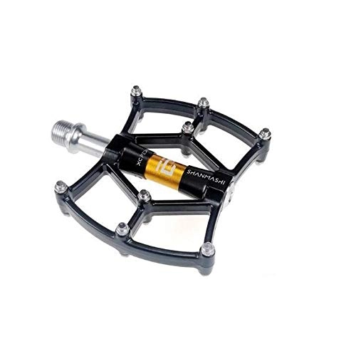 Mountain Bike Pedal : Lorenory Pedals bike Bicycle Pedal Aluminum / Alloy Mountain Bike Pedals Road Cycling Sealed 3 Bearing Pedals BMX UltraLight bike Pedal Bicycle Parts (Color : Gold 082PLUS)