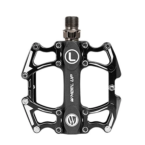 Mountain Bike Pedal : LQKYWNA Bycicle Pedals with Straps Accessories Aluminum Alloy Bilateral Foldable Mountain Bike Pedals for Outdoor Cycling