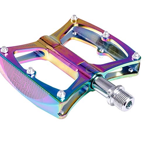 Mountain Bike Pedal : Lshbwsoif Bicycle Pedal Colorful Aluminium Alloy Bearing Skidproof Bike Pedals Outdoor Cycling Bicycle Pedals Bicycle Accessories Bicycle Platform Flat Pedals