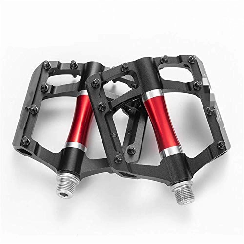 Mountain Bike Pedal : Lshbwsoif Bicycle Pedal MTB Pedales Bike Pedals Flat Pedals Aluminum 9 / 16" Non-Slip Sealed Bearing 21PCS Cleats Alloy Bicycle Platform Pedals Bicycle Platform Flat Pedals (Size:One Size; Color:Black)