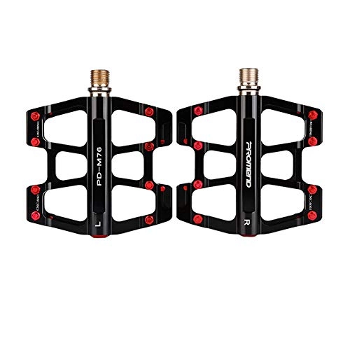 Mountain Bike Pedal : LSKCSH Lightweight Aluminum Mountain bike pedals 3 Bearing Pedals Cr-Mo CNC Machined 9 / 16 Cycling Bicycle Pedals (Black)