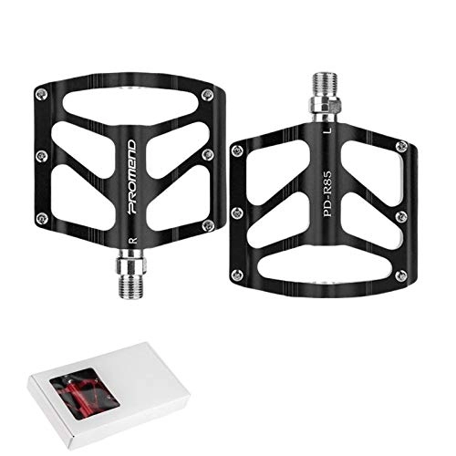 Mountain Bike Pedal : LTJJ Cycling Bike Pedals, New Aluminum Antiskid Durable Bicycle Cycling Pedals, Mountain Cycling Bike Pedals, for Mountain Bike Road Vehicles, 9 / 16 bearing mountain bike pedal, 1 PairBlack