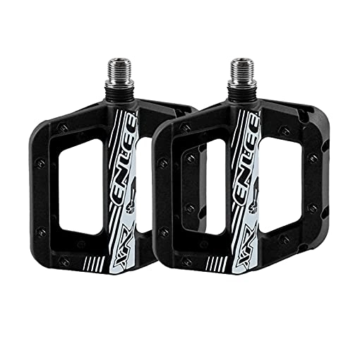 Mountain Bike Pedal : LUOSHUO Bike Pedals Bicycle Pedals Shockproof Mountain Bike Pedals Non-Slip Lightweight Nylon Fiber Bicycle Platform Pedals For MTB 9 / 16 Inches Mtb Pedals (Color : Black)