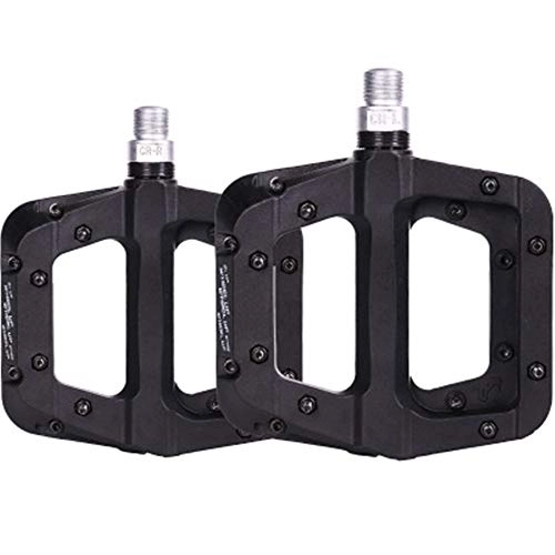 Mountain Bike Pedal : Lwieui Bike Pedals Lightweight Fiber Bicycle Comfort Pedal Bicycle Lightweight, pair, Black Pedals (Color : Black, Size : 125x100x15mm)