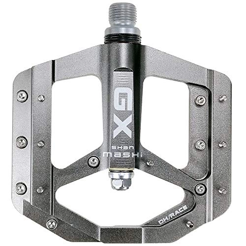 Mountain Bike Pedal : Lwlei 9 / 16 Inch Mountain Bike Pedals Comfortable Wide Platform Pedals，Thined Aluminum Alloy Bicycles Pedals (Color : Gray)