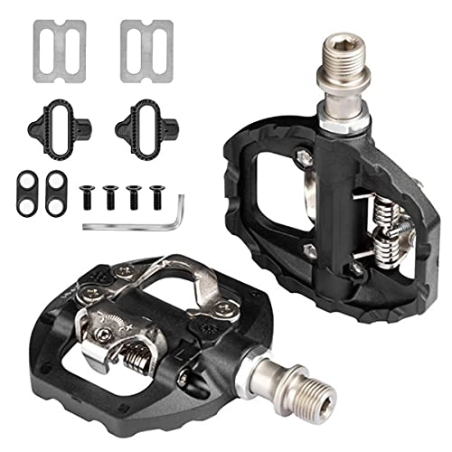 Mountain Bike Pedal : LXQLLJJD Adjustable Mountain Bike Pedal Set with Riding Locks, Durable and Non-slip, Chrome-molybdenum Steel Axle Pedals for Mountain Road Bikes and Indoor Sports Bikes