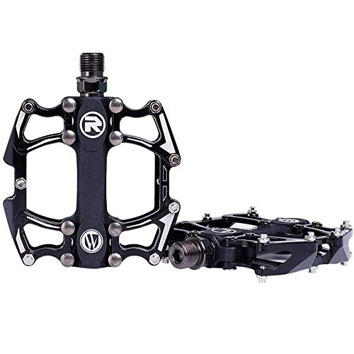 Mountain Bike Pedal : LXZC Mountain Bicycle pedal mountain bike pedal flat hybrid pedal with anti-slip locking Spindle and Fixed Gear Durable CNC Machined AluminumMTB BMX Cycling Bicycle pedal