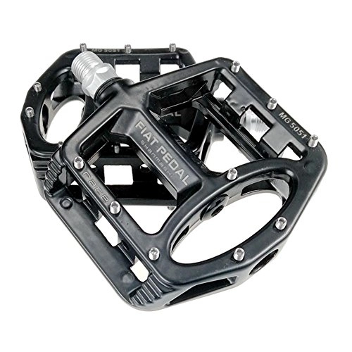 Mountain Bike Pedal : Magnesium Alloy Mountain Bike Pedals - Die Flying Parts Lightweight Cycling Sealed Bearings Pedals for BMX MTB Cycling 9 / 16 Inch (Black)