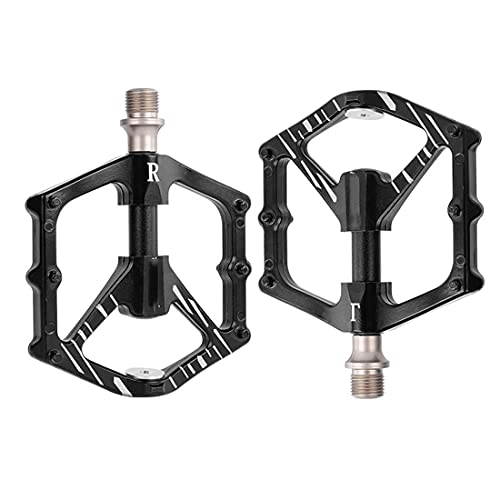 Mountain Bike Pedal : Magnet Pedals, 3-Pilin Mountain Bike Pedals, Non-Slip Chrome-Molybdenum Steel Bearing Pedals for Road Bikes, with Hollow and Lightweight, can Widen the Tread