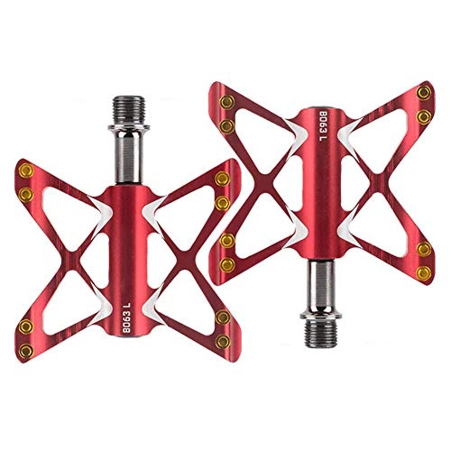 Mountain Bike Pedal : MAIKONG Bicycle Pedal, Mountain Bike Pedal, Aluminum Alloy, Chrome Molybdenum Steel Bearing, Suitable for Bicycles, Mountain Bikes, Red