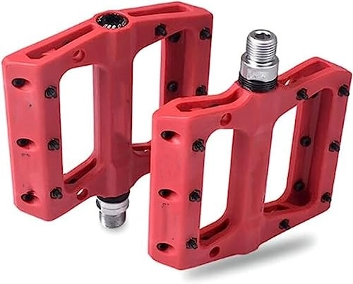 Mountain Bike Pedal : MAYABI Cycling Bike Pedals, Mountain MTB Bicycle Part for Cycling Bike Bicycle Pedal Sealed Bearing Pedals Anti-Slip (Color : Rood, Size : 12.4x10.7cm)