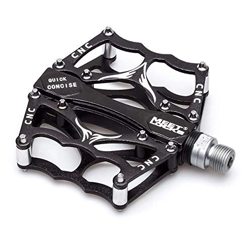 Mountain Bike Pedal : MEETLOCKS Bike Pedal, CNC Machined Aluminum Alloy Body Sealed bearings, MTB BMX Cycling Bicycle Pedals 9 / 16" Cr-Mo Spindle