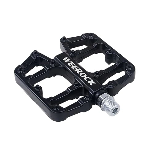 Mountain Bike Pedal : MEGHNA 9 / 16 Inch Bicycle Pedals with 3 Sealed Bearings CNC Aluminium MTB Pedals Non-Slip Anti-Dust Pedals Bicycle for Mountain Bike Road Bike E-Bike BMX City Bicycle Pedals Black