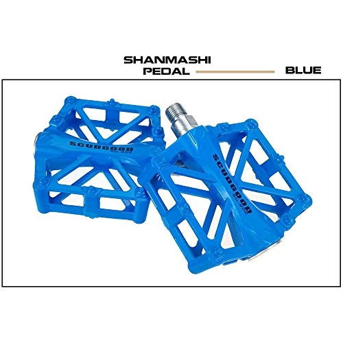 Mountain Bike Pedal : MehuangFeng Bicycle pedal Mountain Bike Pedals 1 Pair Aluminum Alloy Antiskid Durable Bike Pedals Surface For Road BMX MTB Bike Lightweight non-slip pedal (Color : Blue)