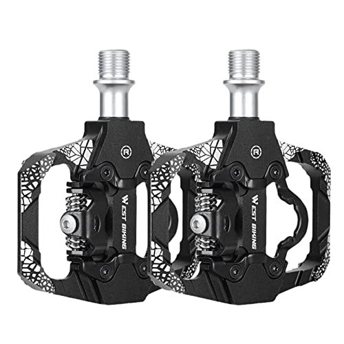 Mountain Bike Pedal : MezoJaoie Sealed Pedals for Bike, Sealed Bearing Bike Pedals with Cleats Dual Function Mountain Bike Pedals | Cycling Accessories for Riding