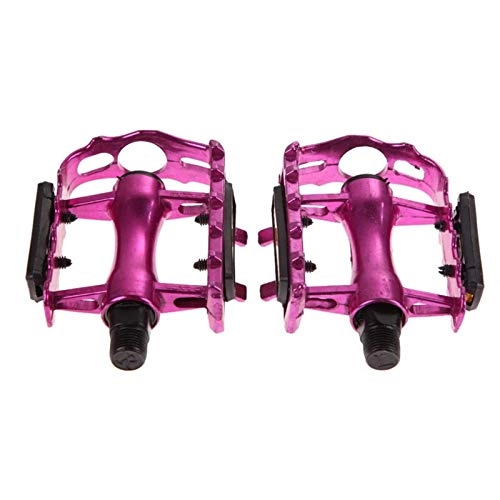 Mountain Bike Pedal : MHXY Easy to use 1 Pair BMX MTB Aluminium Alloy Mountain Bicycle Cycling 9 / 16" Pedals Flat BMX Ultra-Light Bicycle Pedals 4 Colors Bicycle Parts small volume (Color : Pink)