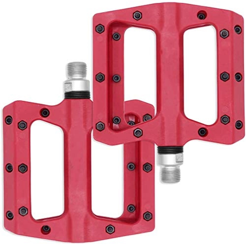 Mountain Bike Pedal : miaomao Bike Pedals, Mountain Cycling, Road Vehicles and Folding, Super Bearing Cycling Bicycle Road Bike Hybrid Pedals, 1 Pair Red