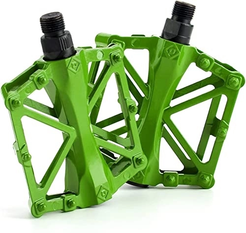 Mountain Bike Pedal : MIHOTA Pedals, Mountain Pedal for Bicycle MTB Pedals Bike Flat Pedals Nylon Fiber Anti-Skid Foot Sports Cycling Pedal MTB Accessories, White (Color : Green)