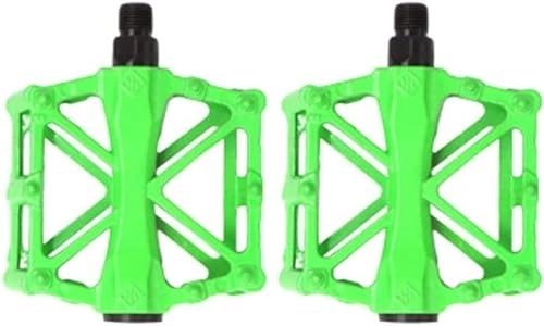 Mountain Bike Pedal : MIHOTA Pedals, MTB Bicycle flat pedal, Mountain bike pedal aluminum durable sealed double bearing, suitable for most bicycles BMX MTB, multiple colors are available, Green (Color : Green)