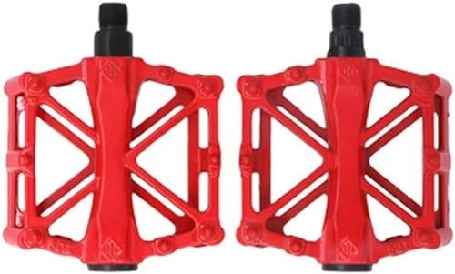 Mountain Bike Pedal : MIHOTA Pedals, MTB Bicycle flat pedal, Mountain bike pedal aluminum durable sealed double bearing, suitable for most bicycles BMX MTB, multiple colors are available, Green (Color : Red)