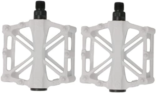 Mountain Bike Pedal : MIHOTA Pedals, MTB Bicycle flat pedal, Mountain bike pedal aluminum durable sealed double bearing, suitable for most bicycles BMX MTB, multiple colors are available, Green (Color : White)