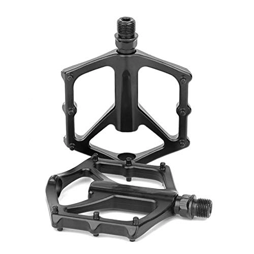 Mountain Bike Pedal : MINGDIAN FH Bicycle Pedals Folding C-N-C Aluminum Alloy Mountain Road Sealed Bearing Platform Pedals Cycling Pedals Bicycle Parts MD-TB (Color : Black)