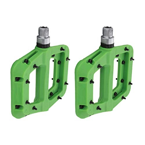 Mountain Bike Pedal : MINGDIAN FH For MTB Bike Pedals - 9 / 16 Road Mountain Bike Pedals, High Strength Non-Slip Bicycle Pedals MD-TB (Color : Green)
