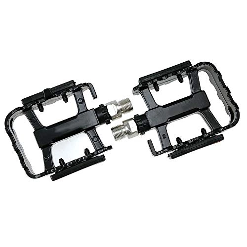 Mountain Bike Pedal : MINGDIAN FH Ultra-light Alloy Peda Mountain Bike Bicycle Pedals Anti-slip Road Bike Bearing Pedals Bicycle Bike Parts Accessories MD-TB (Color : Black)