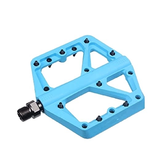 Mountain Bike Pedal : MINGYUAN Z shuiping Compatible With MTB Bike Nylom Pedal Ultralight Seal Bearings Flat Mountain Bicycle Pedals Road Compatible With BMX Platform Pedal Parts Z shuiping (Color : Blue)