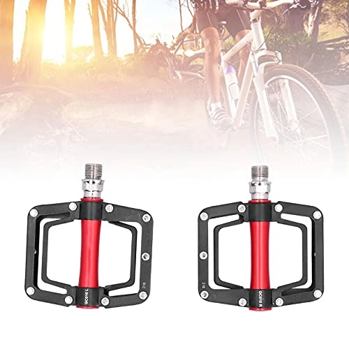 Mountain Bike Pedal : minifinker Bicycle Pedals, Aluminum Alloy Pedals High‑precision Threaded Interface with 18 Non‑slip Nails for Mountain Bike