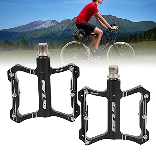 Mountain Bike Pedal : minifinker Mountain Bike Paddle, Bike Bearing Pedal Black Aluminum Alloy for Road Bike