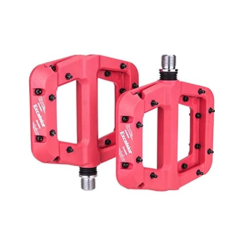 Mountain Bike Pedal : MJJCY density Ultralight Seal Bearings Mountain Bike Pedals Platform Bicycle Flat Alloy Pedals Ultralight Pedal Non-Slip Alloy Flat Pedals Spindle (Color : 01)