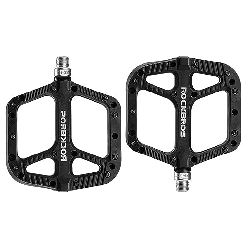 Mountain Bike Pedal : moreoustitory Mountain Bike Pedals Nylon Lightweight Bike Pedals Non-Slip Bicycles Pedals Large Platform Sealed Bearing 9 / 16'' Thread