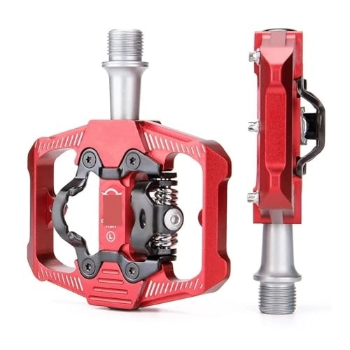 Mountain Bike Pedal : Motorbike Accessories Mountain Bike Pedals Dual-use SPD Turn Flat Pedal Ultralight Aluminum Alloy Seal 3 Bearing Mtb Bicycle Pedal (Color : 2)