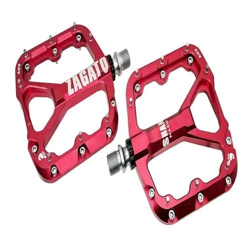 Mountain Bike Pedal : Motorbike Accessories Ultralight Flat Foot Mountain Bike Pedals CNC Aluminum Alloy Sealed 3 Bearing Labor-saving Non-slip Mtb Bicycle Pedals (Color : 2)