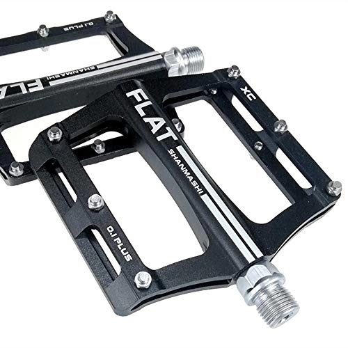 Mountain Bike Pedal : Mountain And Road Bicycle Bicycle Cycling Platform Bike Pedals Road Bike Hybrid Pedals (Color : Noir, Size : One size)