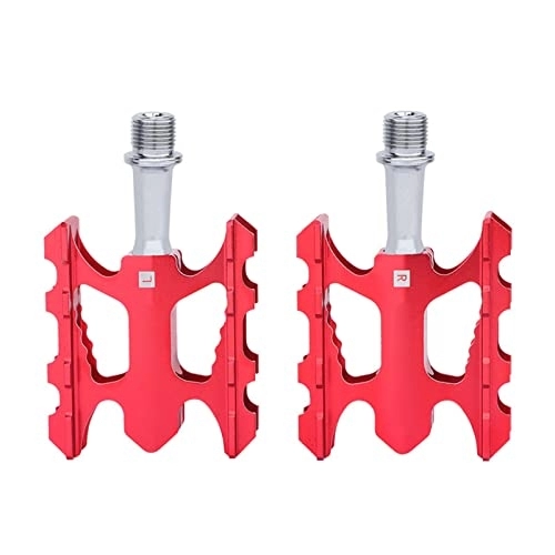 Mountain Bike Pedal : Mountain Bicycle Flat Pedals, Road Bike Pedals Lightweight Aluminum Alloy Wide Platform Cycling Pedal for BMX / MTB, red