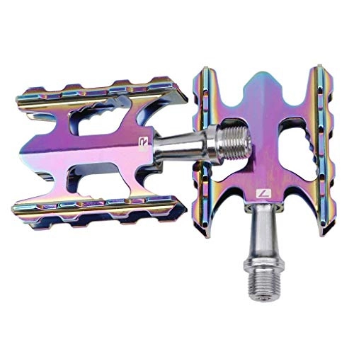 Mountain Bike Pedal : Mountain Bicycle Pedals 14mm General Thread Pedal Aluminum Alloy CNC Process Antiskid Durable - Colorful