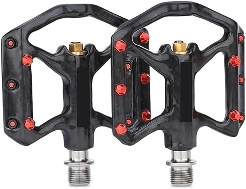Mountain Bike Pedal : Mountain Bicycle Pedals, pedals, Bicycle Carbon Pedal Titanium Axis Road Bike Pedal MTB Ultra Light 3 Bearing Anti-Skid Pedal for Brompton Pedal