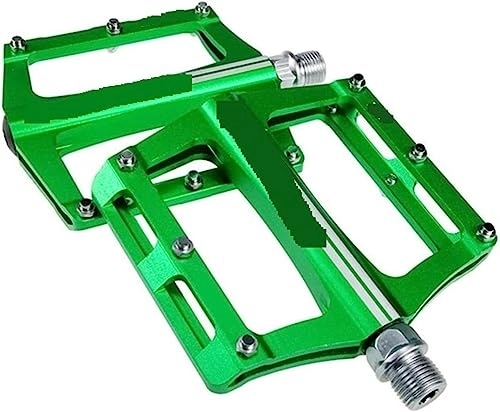 Mountain Bike Pedal : Mountain Bicycle Pedals, pedals, Bicycle Pedals, Mountain Bike 8 Colors Platform Alloy Road Ultralight MTB Bicycle Pedal Bike Accessories (Color : Groen)