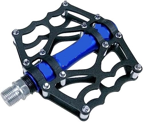 Mountain Bike Pedal : Mountain Bicycle Pedals, pedals, Bicycle Pedals, MTB Mountain Aluminum Alloy Bike Footrest Big Flat Ultralight Cycling Pedal (Color : Blauw)