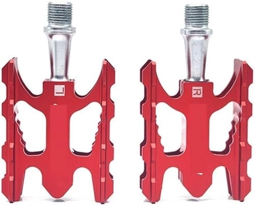 Mountain Bike Pedal : Mountain Bicycle Pedals, pedals, Bicycle Pedals, MTB Mountain Bike Pedal K3 Road Folding Bicycle Ultralight Aluminum Alloy 412 10.8 * 6.2mm Bearing Pedal Foot (Color : Rood)