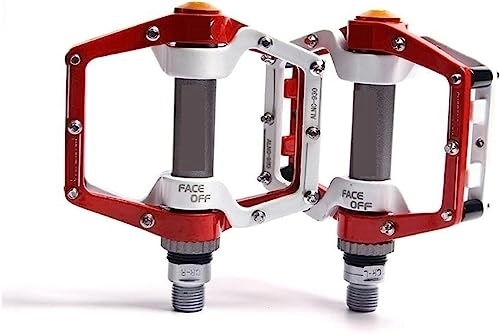 Mountain Bike Pedal : Mountain Bicycle Pedals, pedals, Bicycle Pedals, MTB Road 2 Sealed Bearings Ultralight Anti-slip Road MTB Bike Pedal Mtb Cycling Accessories (Color : Type A white red)