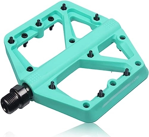 Mountain Bike Pedal : Mountain Bicycle Pedals, pedals, Mountain Bike Nylom Pedal Mountain Road Platform Pedal Parts Anti-Slip (Color : Groen, Size : 11.2x11.5x1.25cm)