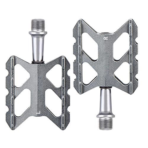Mountain Bike Pedal : Mountain Bike Anti-slip Durable Bike Pedals, RNNTK Ultra-light Aluminum Alloy Bicycle Pedal, Sealed Bearing Cycling Bike Pedals Provide A Variety Of Colors Options Gray 11x6cm(4x2inch)