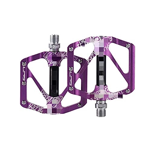 Mountain Bike Pedal : Mountain Bike Bicycle Pedals Cycling Ultralight Aluminium Alloy 3 Bearings MTB Pedals Bike Pedals Flat (Color : 03 Purple)
