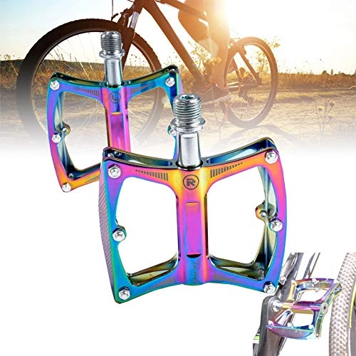 Mountain Bike Pedal : Mountain Bike Pedal, Bestine 9 / 16" Aluminum Alloy Cycling Sealed 3 Bearing Pedals Ultra-light Non-Slip MTB Road Bikes Bicycle Platform Pedals for Outdoor Riding