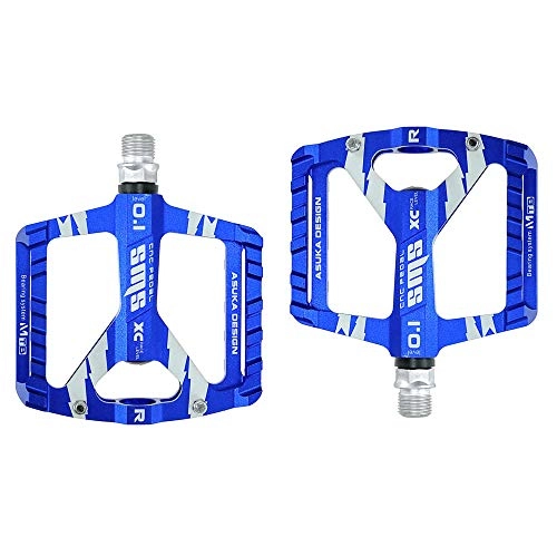 Mountain Bike Pedal : Mountain Bike Pedal, Bestine 9 / 16" Aluminum Alloy Ultra-light Non-Slip MTB Road Bikes Bicycle Platform Pedals for Outdoor Riding (Blue)