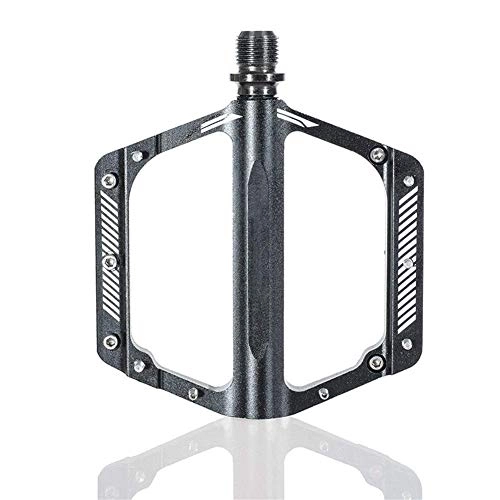 Mountain Bike Pedal : Mountain Bike Pedal Bicycle Equipment Pedal Pedal Ultra Light Aluminum Alloy Pedal Universal Bicycle Pedal Mountain Bike Replacement Accesories (Color : Black)